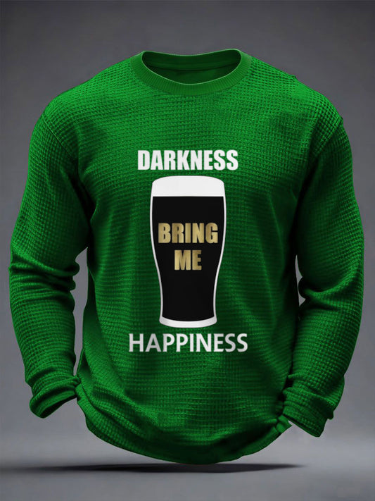 Men's Darkness Bring Me Happiness Waffle Long Sleeve T-Shirt