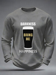 Men's Darkness Bring Me Happiness Waffle Long Sleeve T-Shirt