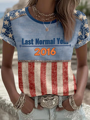 Women's 'last normal year 2016' T-shirts