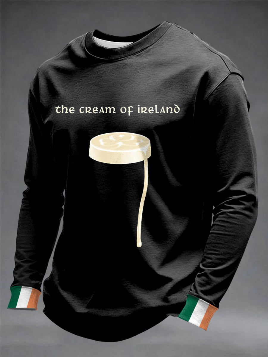 Men's The Cream of Ireland Print Crew Neck Sweatshirt