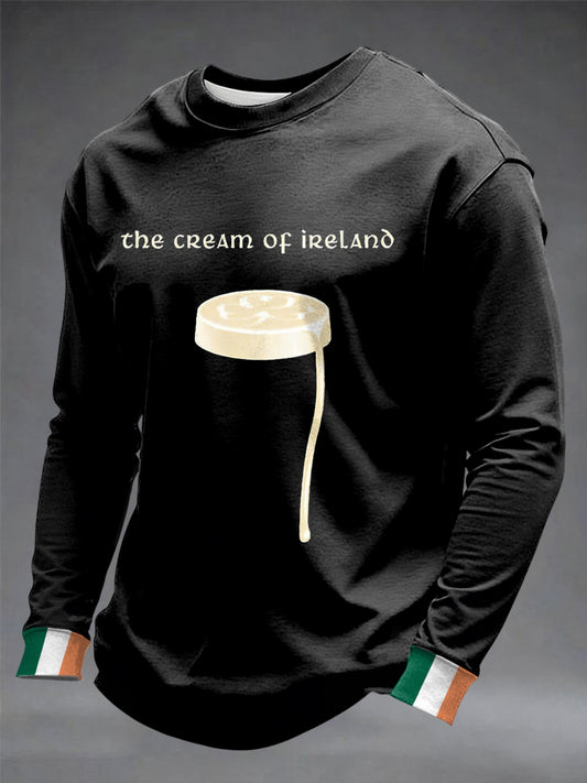 Men's The Cream of Ireland Print Crew Neck Sweatshirt