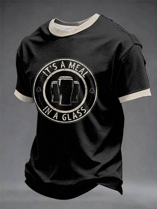Men's It's A Meal In A Glass Printed short sleeves t-shirt