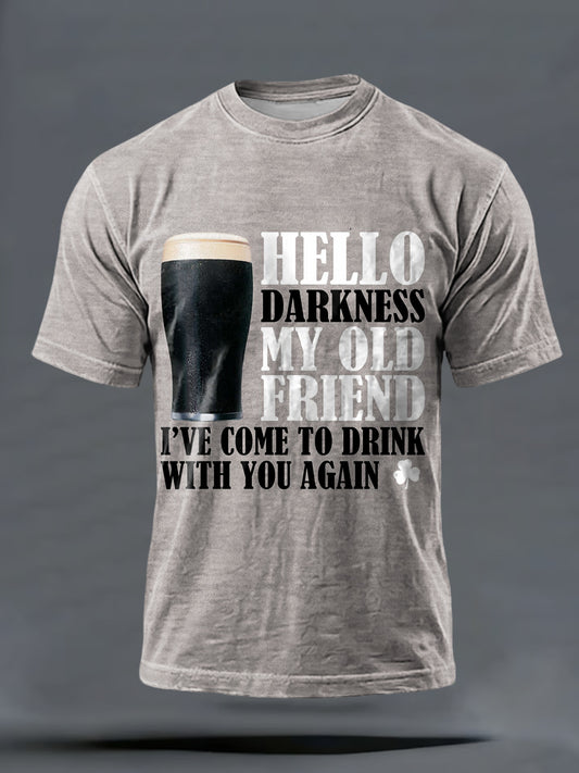 Men's Hello Darkness My Old Friend short sleeves t-shirt