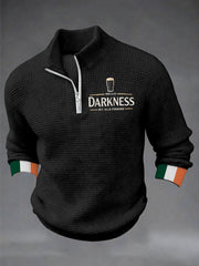 Men's Hello Darkness My Old Friend Printed Casual Zipper Pullover