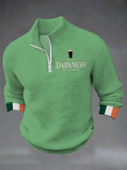 Men's Hello Darkness My Old Friend Printed Casual Zipper Pullover