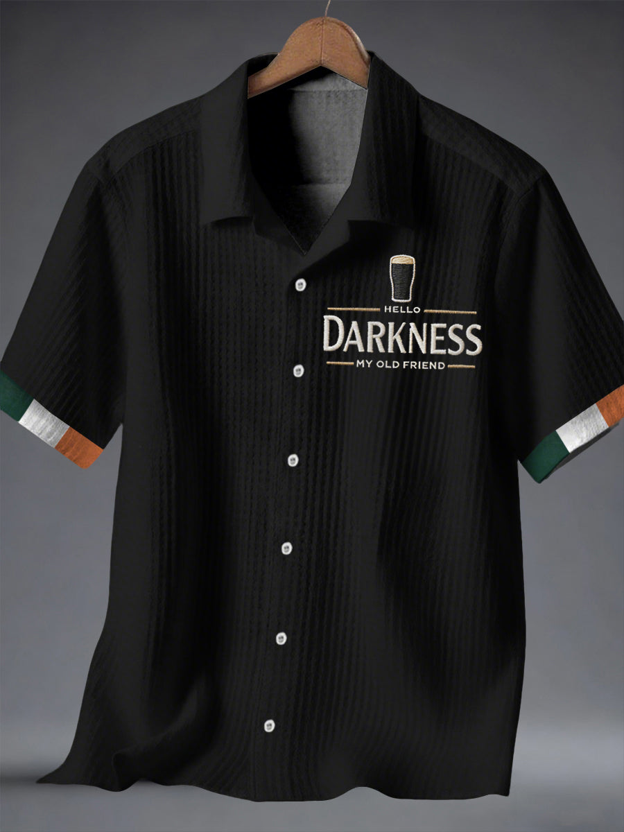 Men's Hello Darkness My Old Friend Waffle Shirt