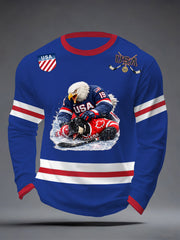 Men's American Hockey Long-Sleeve T-Shirt