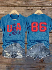 Women's American Hockey Print Casual T-Shirt