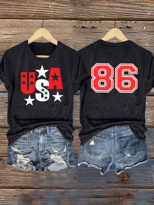 Women's American Hockey Print Casual T-Shirt