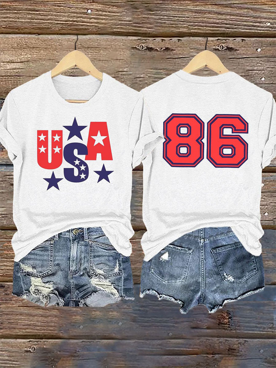 Women's American Hockey Print Casual T-Shirt