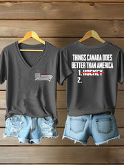 Women's Things Canada Does Better Than America Printed Casual T-Shirt