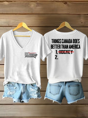 Women's Things Canada Does Better Than America Printed Casual T-Shirt